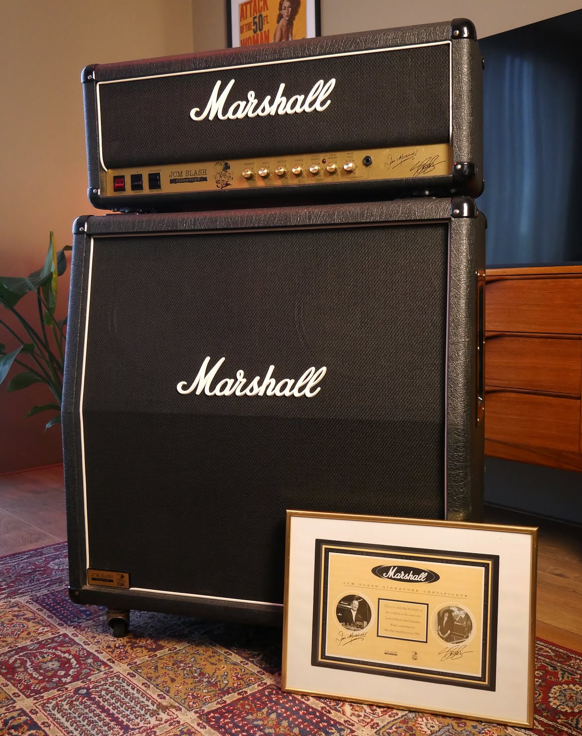 Marshall 2555SL Slash Signature half stack with certificate
