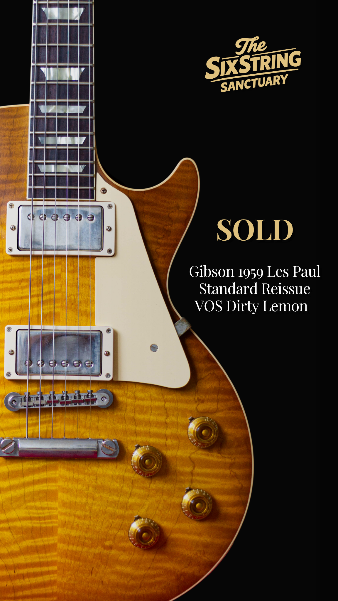 Sold Gibson 1959 Les Paul Standard Reissue VOS Dirty Lemon