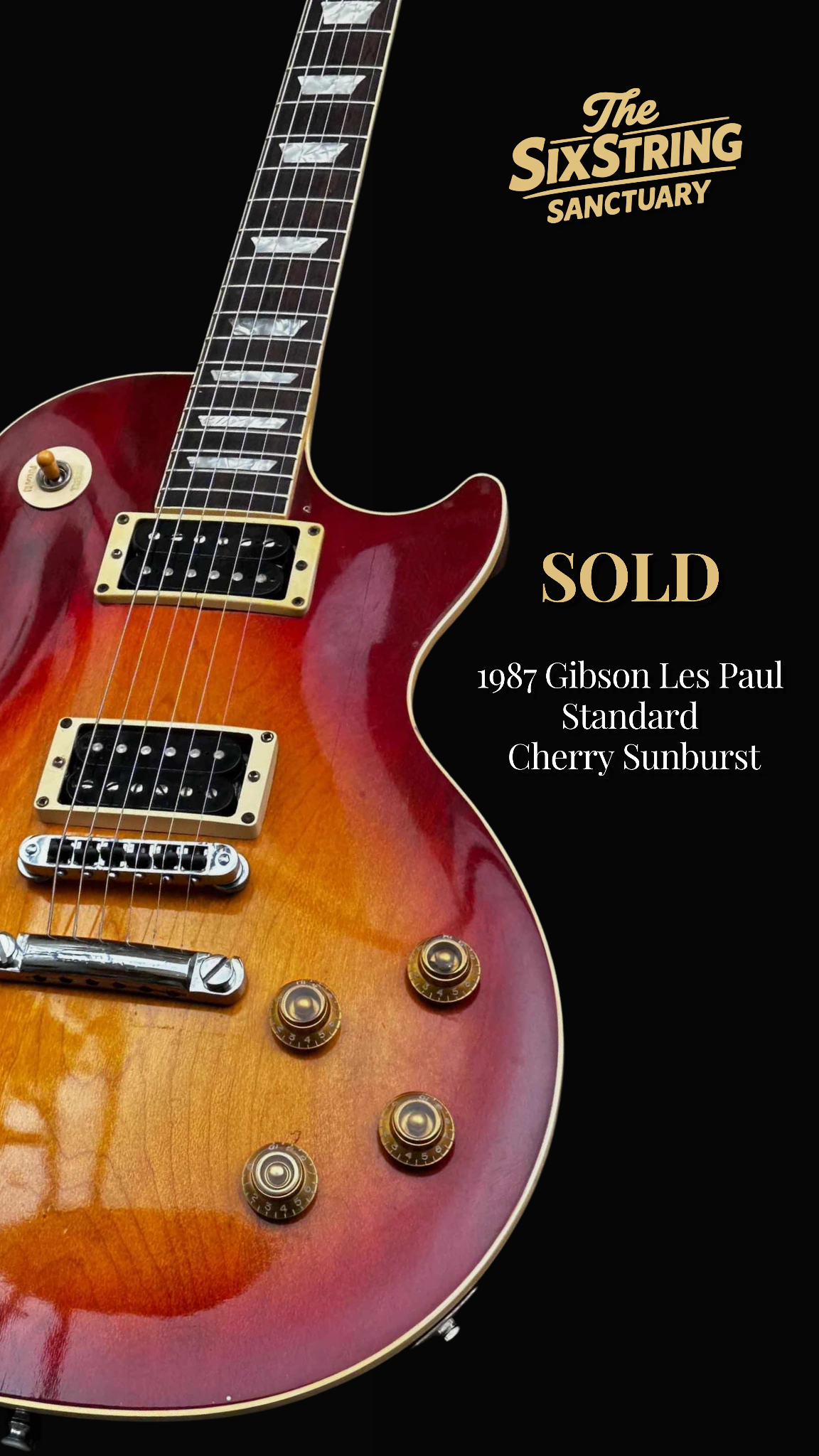 Sold 1987 Gibson Les Paul Standard Cherry Sunburst