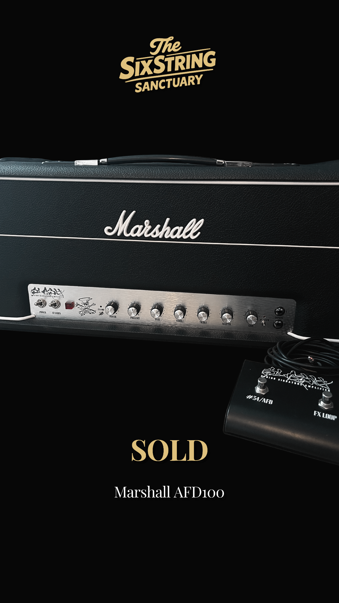 Sold Marshall AFD100 amplifier head
